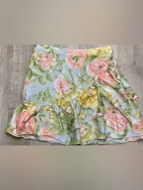 Express Floral Ruffle Wrap Skirt